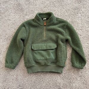 Goumi Green Toddler Sherpa Pullover Size 4/5
